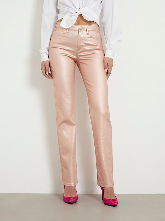 Guess gold metallic jeans 2025