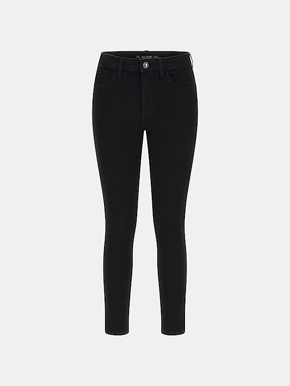 Black skinny mid rise jeans clearance