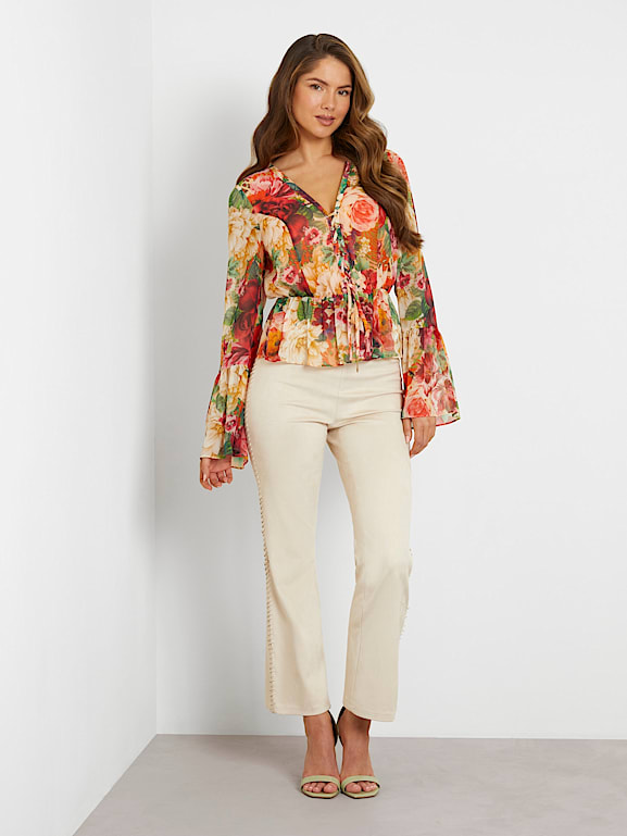 GUESS Faux suede flare pant Women