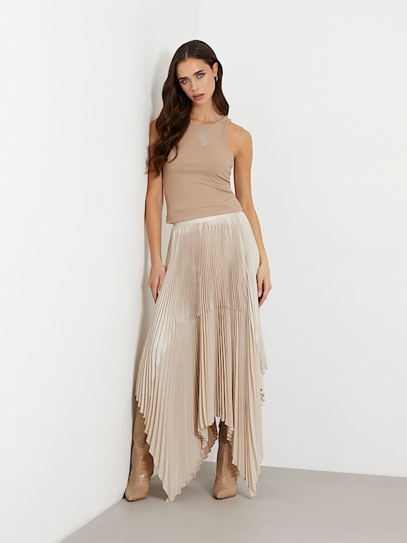 GUESS Pleated midi skirt Women