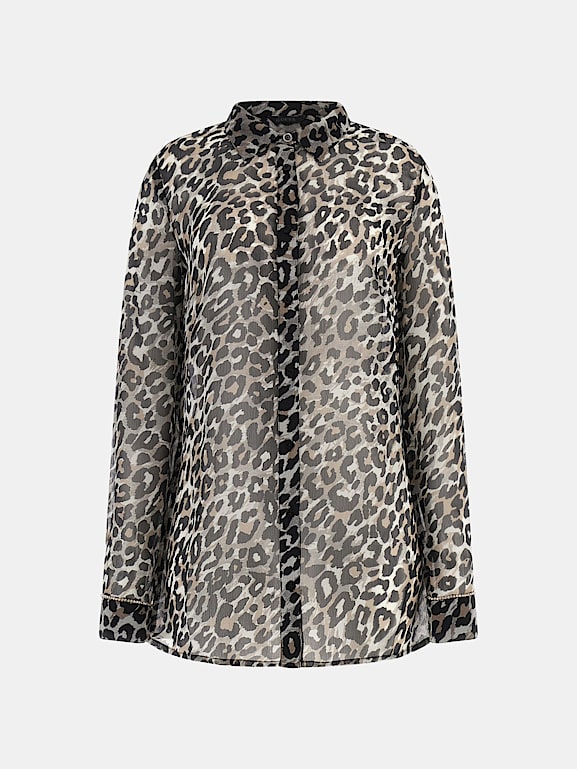 Guess leopard cheap print shirt