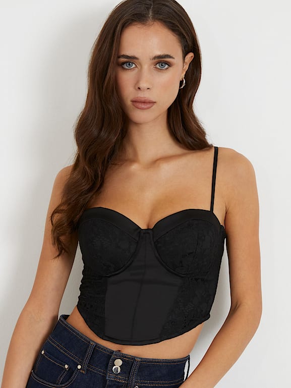 Bustier-Top aus Spitze