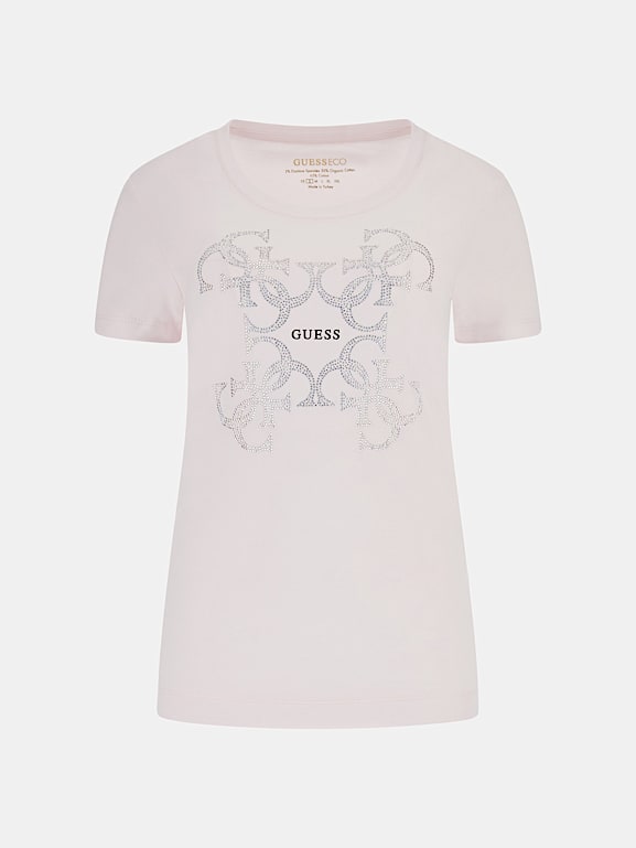 GUESS Front logo stretch t shirt