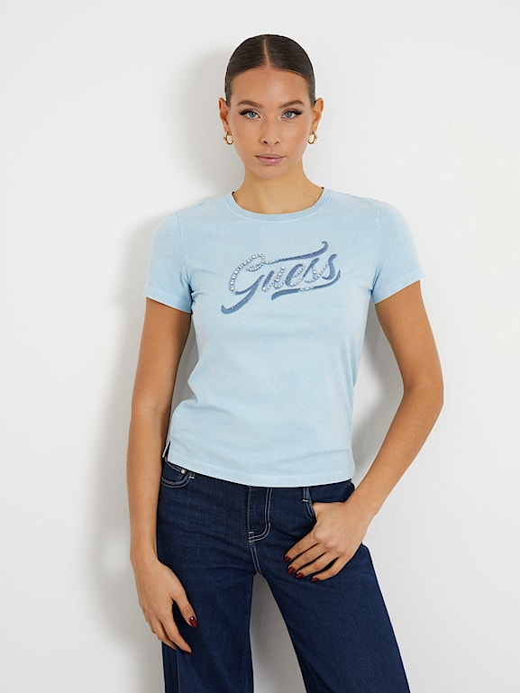 Light blue guess shirt top