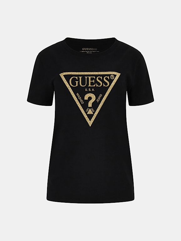 GUESS® Camiseta elástica con triángulo logo