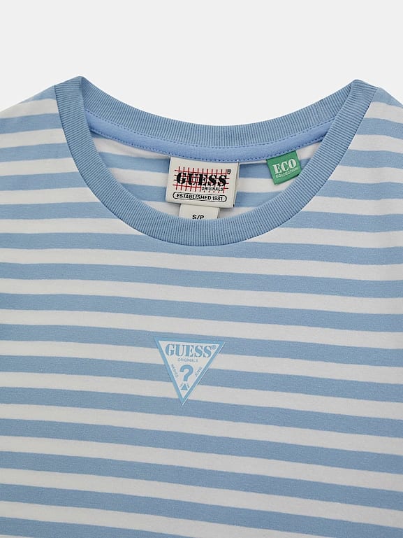 GUESS Originals Striped stretch t shirt Women