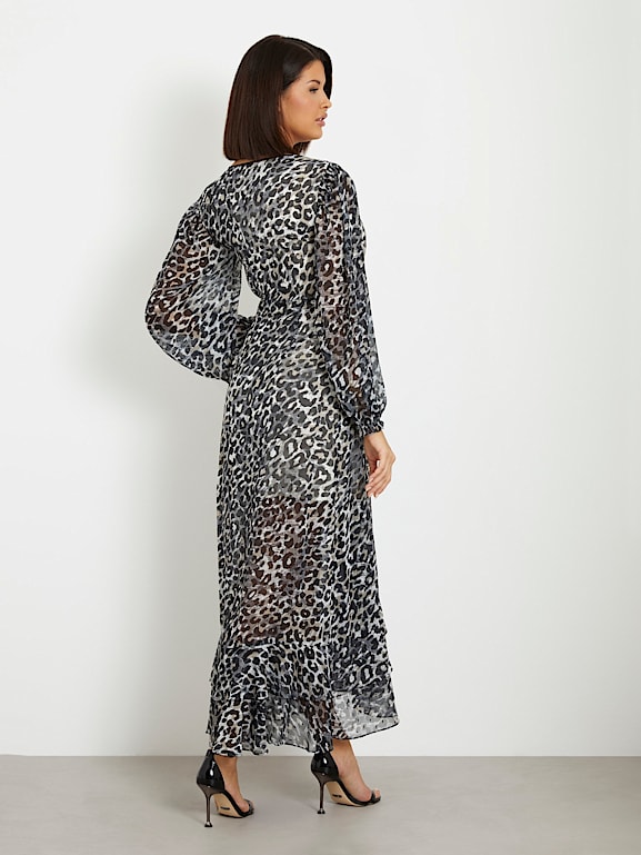 Lange jurk dierenprint clearance