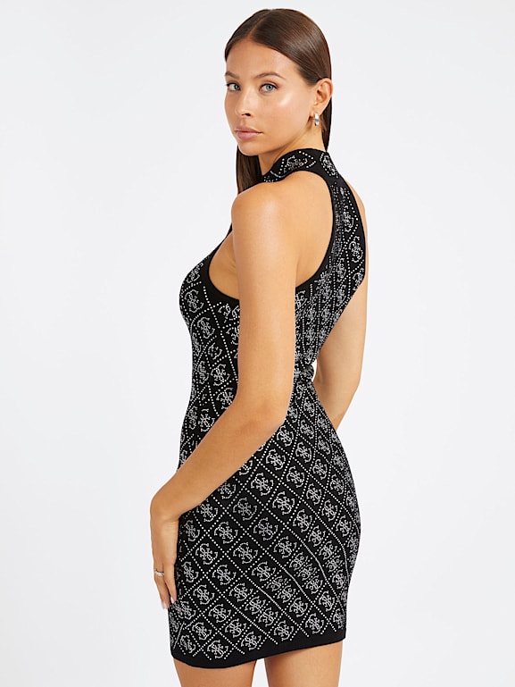 Vestido guess negro 2025 corto