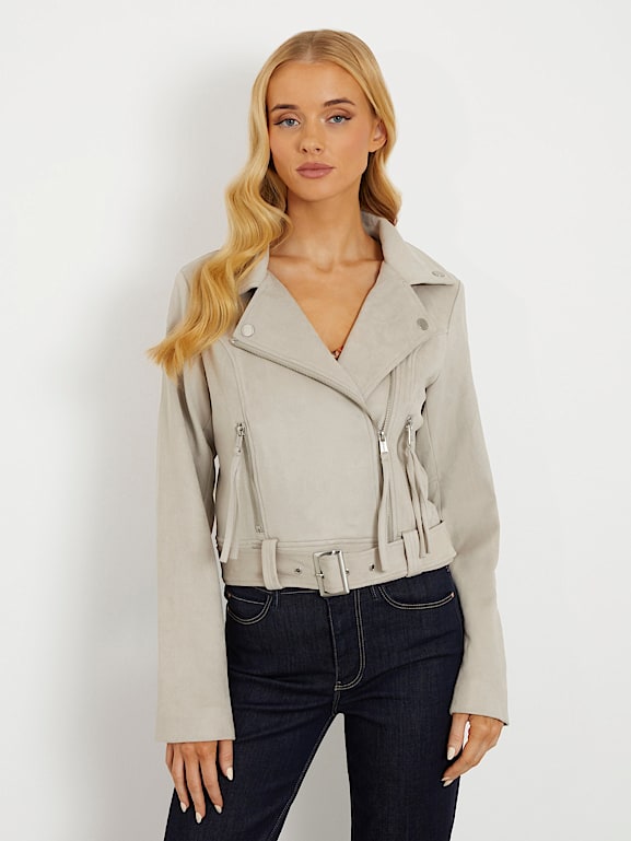 Faux suede jacket on sale womens