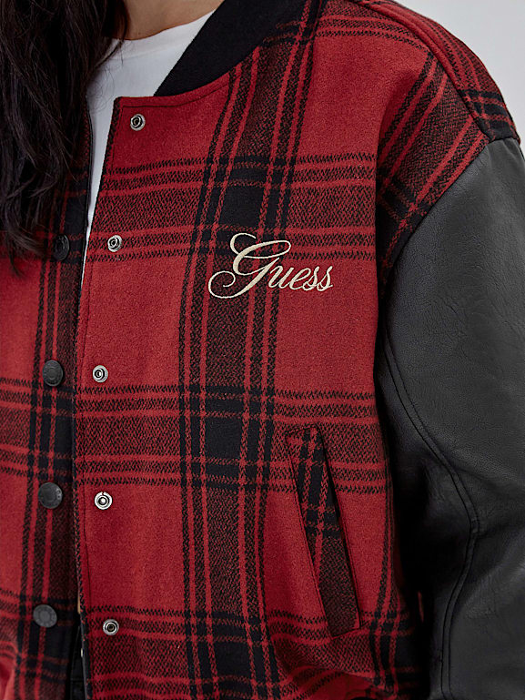 GUESS Plaid bomber jacket Women