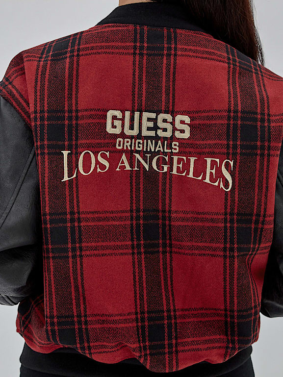 Guess plaid jacket sales