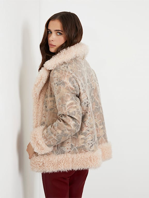Guess reversible jacket with faux fur new arrivals