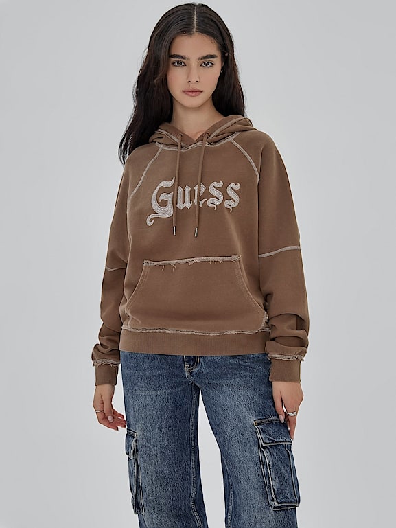 Guess Sweatshirt Crewneck Big Logo Guess Sweatshirt Pullover Women