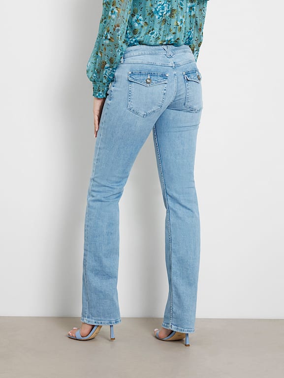 Jean droit taille basse shop