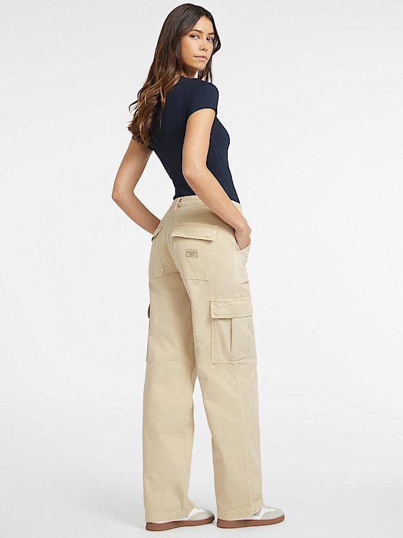 Pantalon cargo femme beige cheap