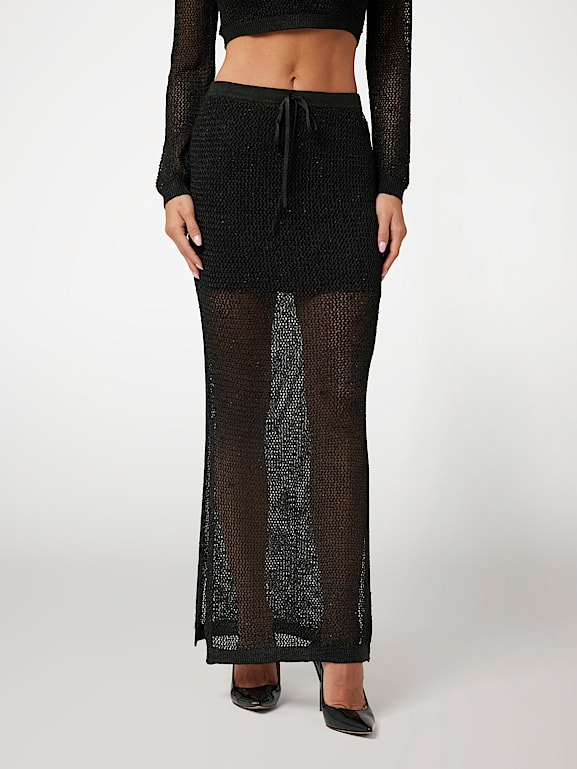 Sweater mesh skirt cheap