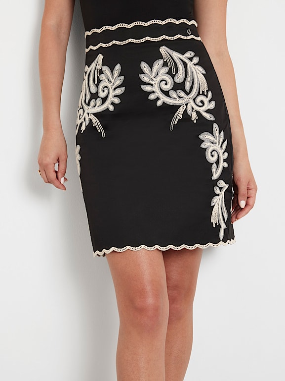 GUESS Embroidered mini skirt Women