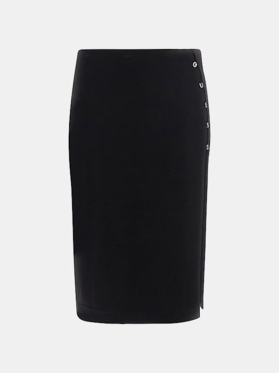 GUESS Rib knit midi skirt Women