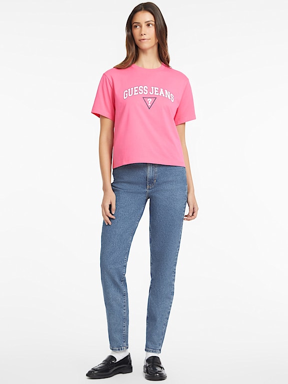 Boxy Logo Tee Women GUESS Jeans