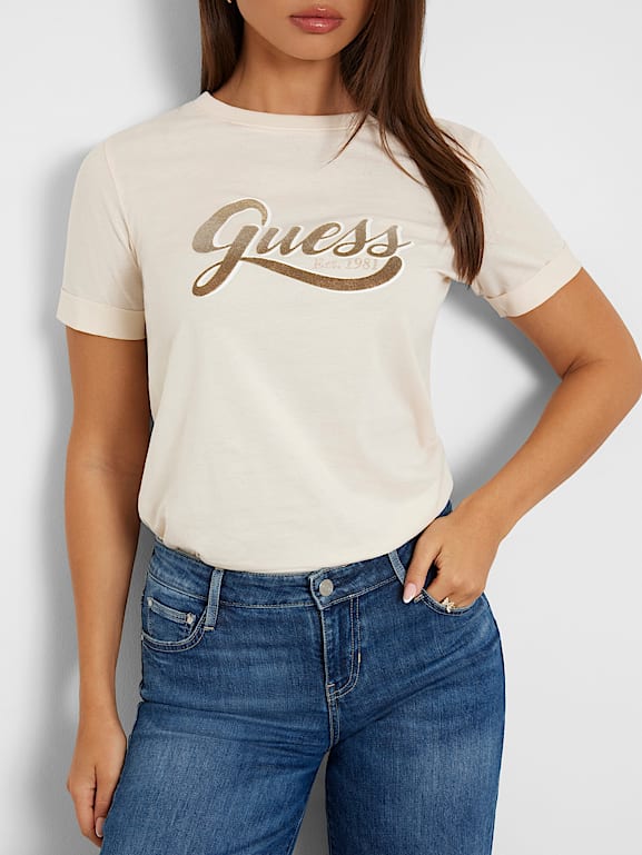 Guess logo tee womens deals