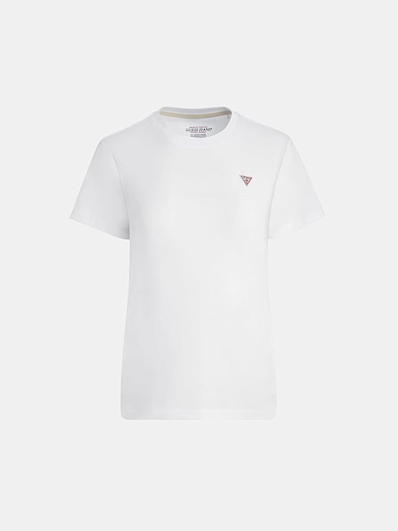 Classic Mini Ucgen Logolu T shirt Kad n GUESS Jeans