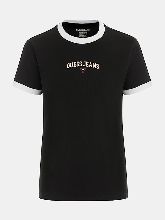 White and black guess shirt online