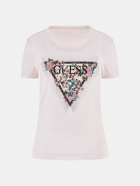 GUESS Flower logo stretch t shirt