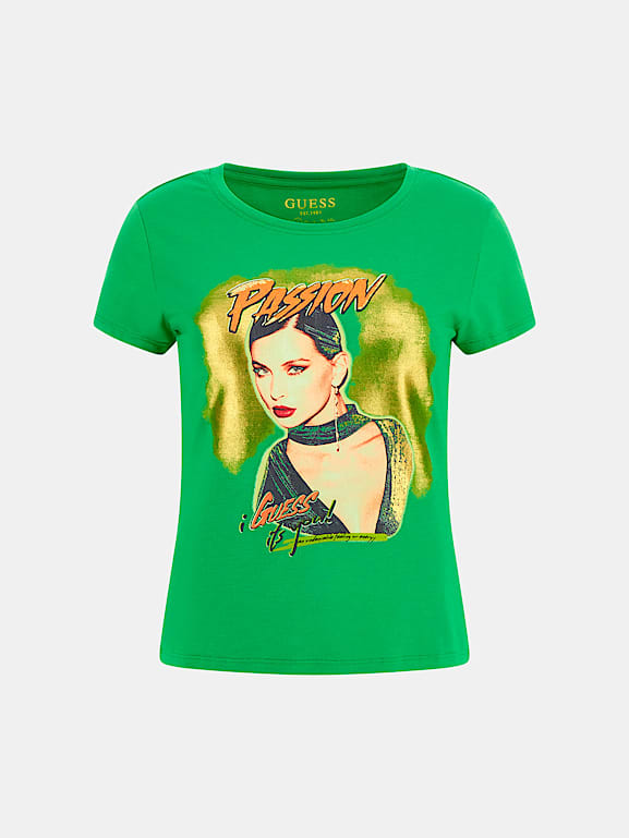 Green and orange guess shirt cheap