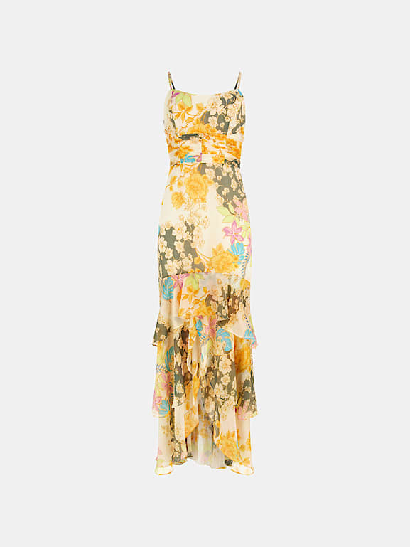 GUESS Floral print long dress Women