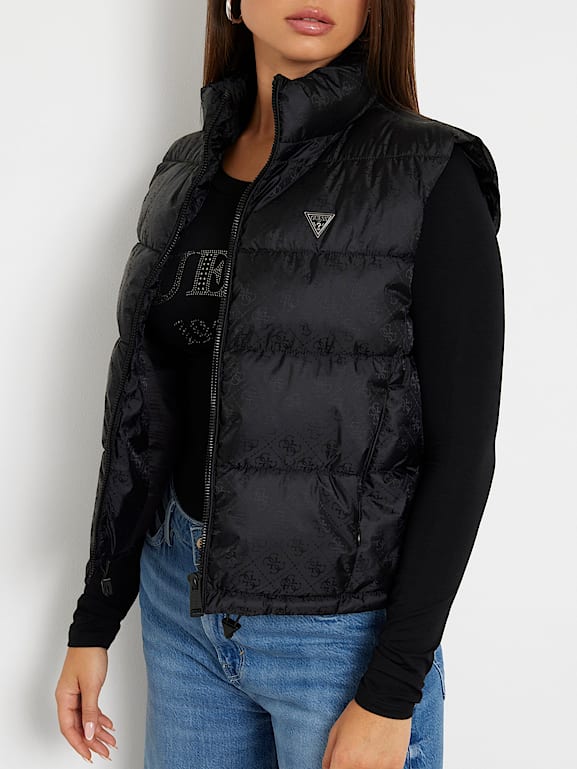 GUESS Chaleco acolchado con logotipo 4G Mujer