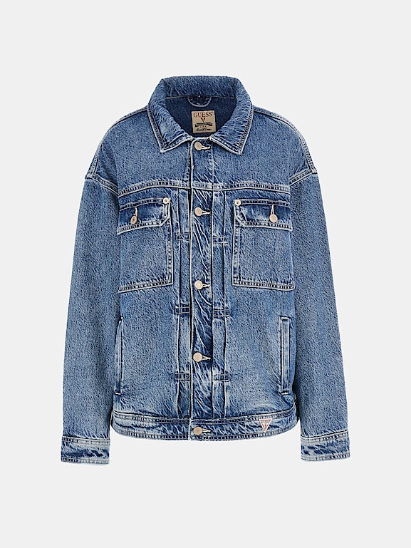 Guess oversized denim jacket hot sale