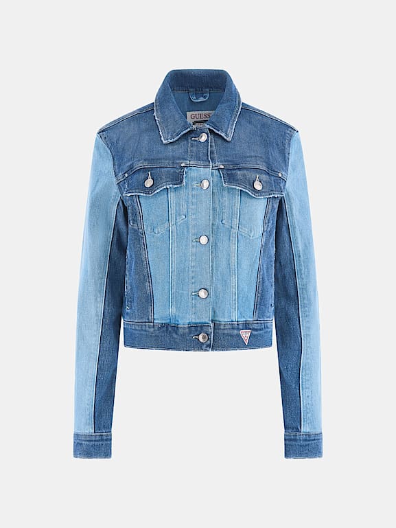 Womens denim jacket fitted on sale