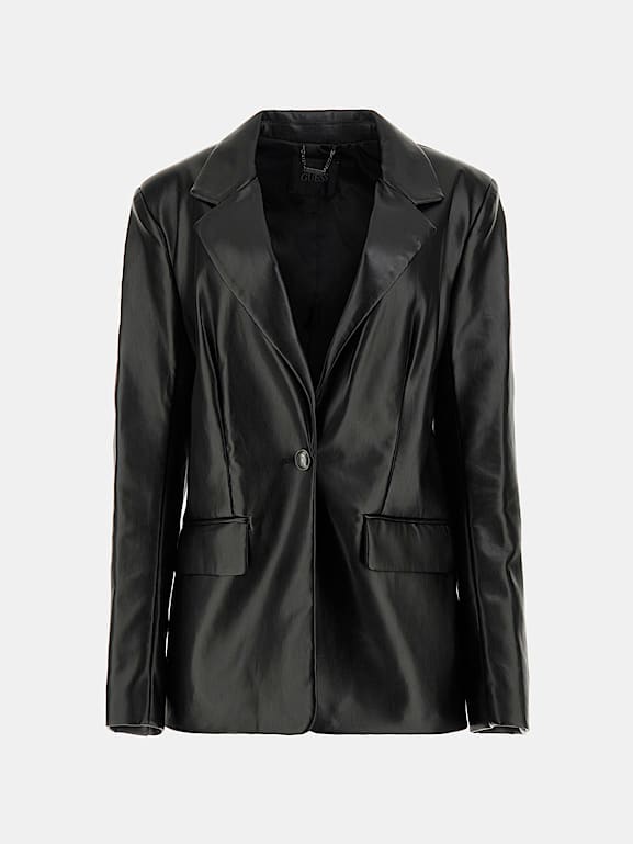 Guess leather blazer discount