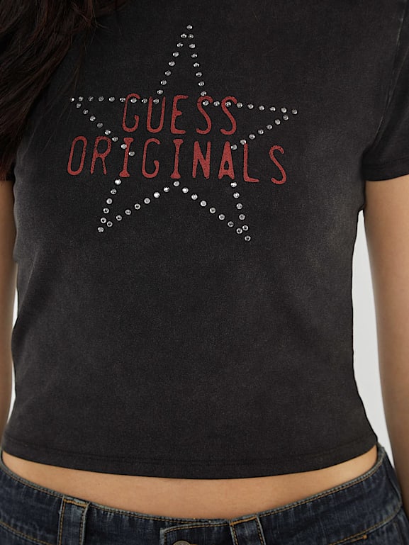Cropped guess shirt discount