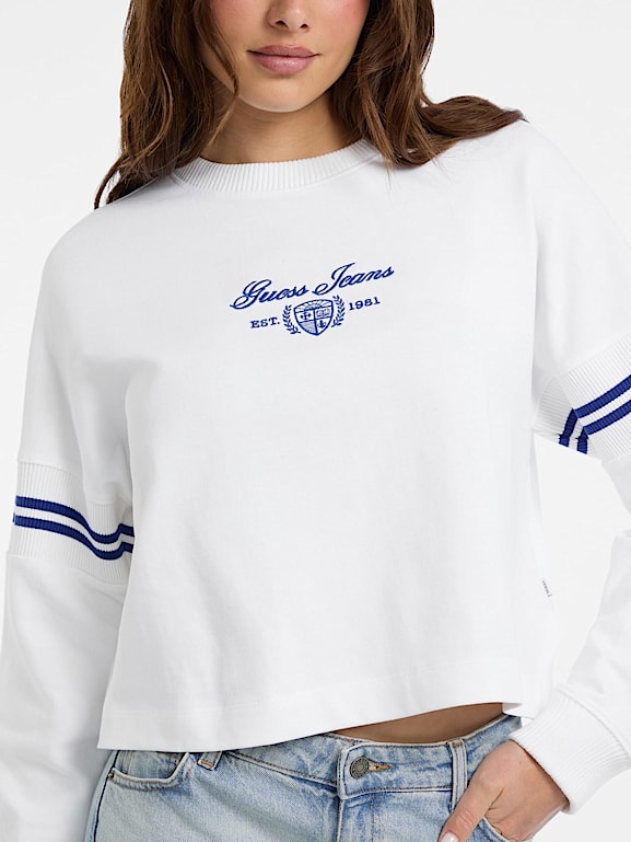 Sweat Guess Jeans En Coton Bio - Homme - Coupe Droite - Noir - Collection Automne/Hiver