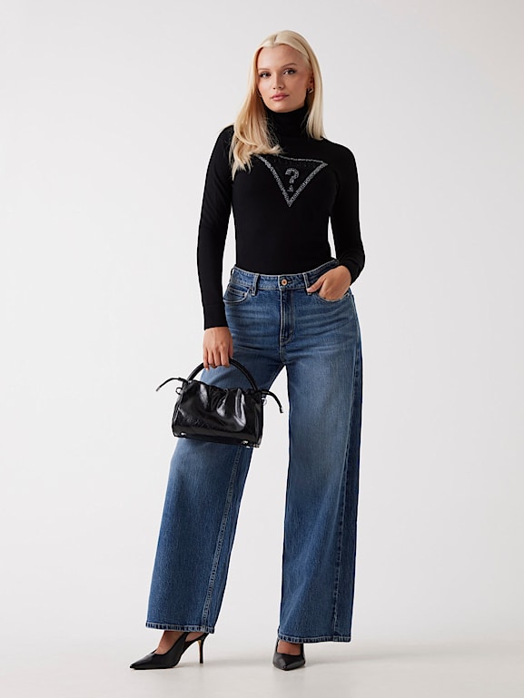 Pull Col Rond Guess Pour Femme - Modèle Helen En Polyamide - Confortable Et Tendance