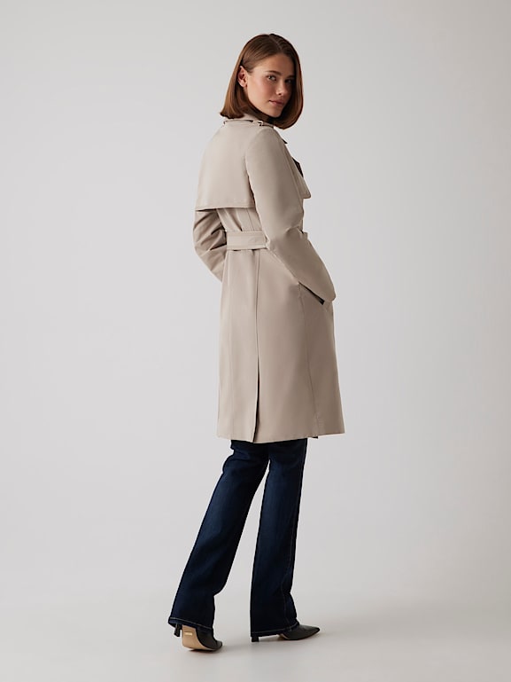Women's fitted trench coat cheap