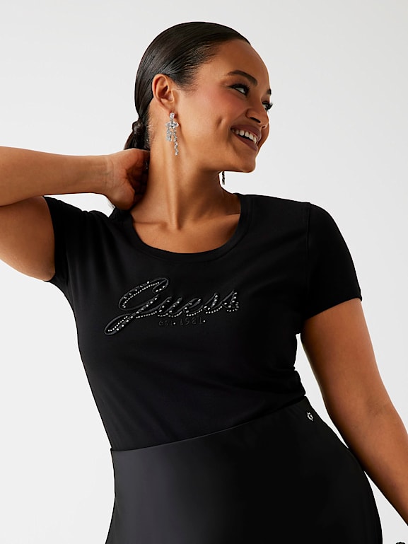 GUESS® Embroidered logo T-shirt Women
