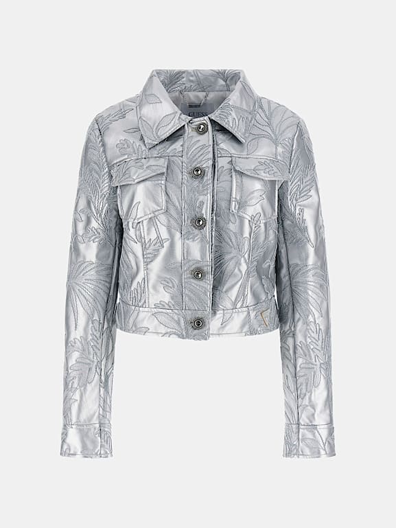 GUESS® Embroidered trucker jacket Women