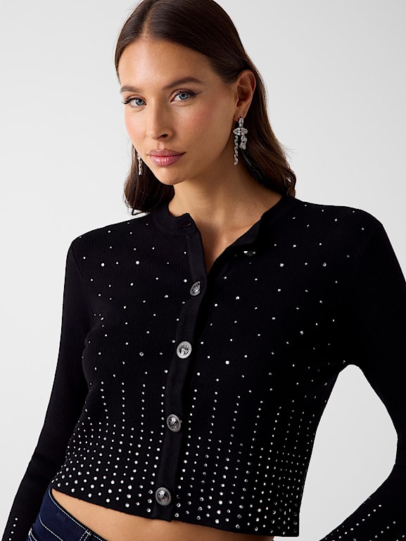 Taş işlemeli hırka Kadın | GUESS® Geçmiş Koleksiyonlar