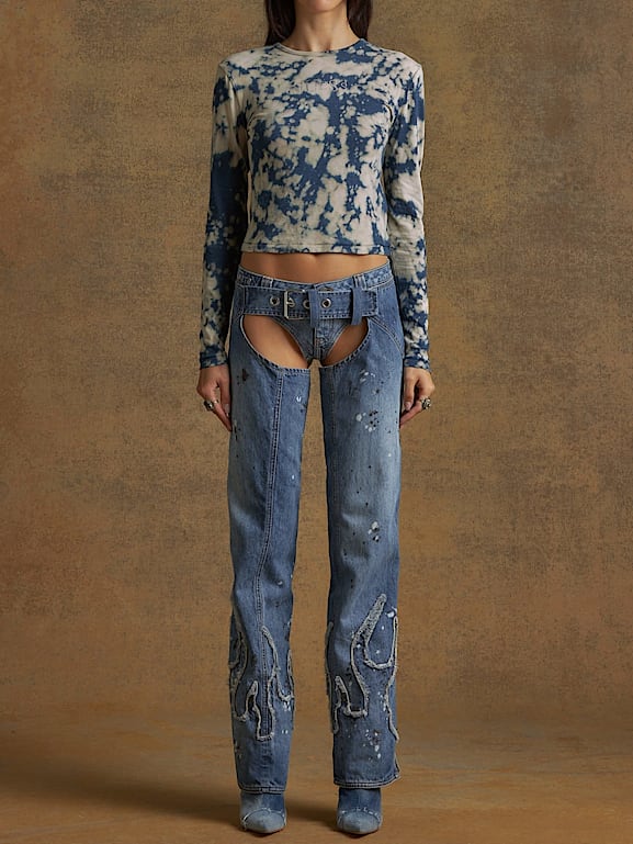 GUESS U.S.A. Denim chaps pant Women
