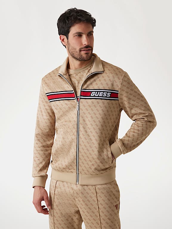Guess men's quilted jacket with fleece collar online