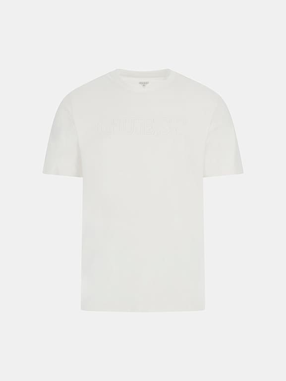 Guess logo t shirt white store