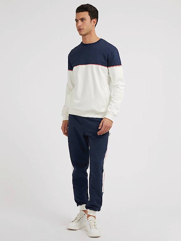 Guess color block sweatshirt deals