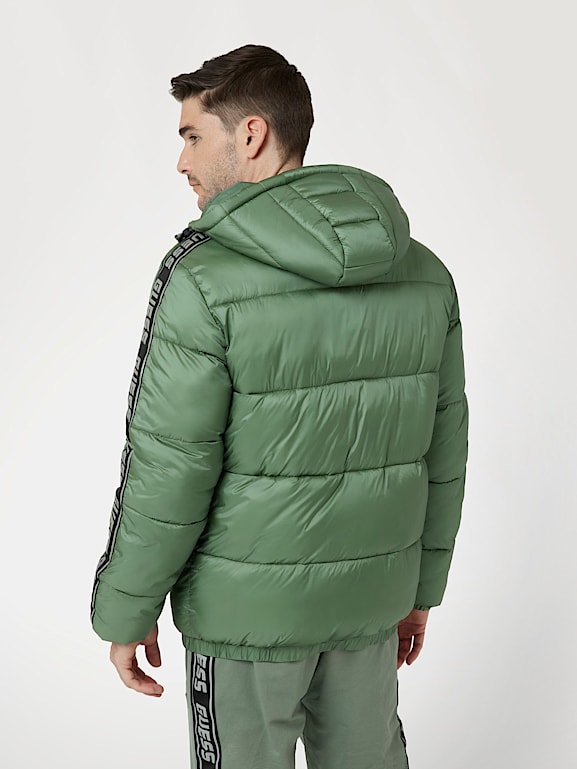 GUESS Iridescent nylon puffer Men