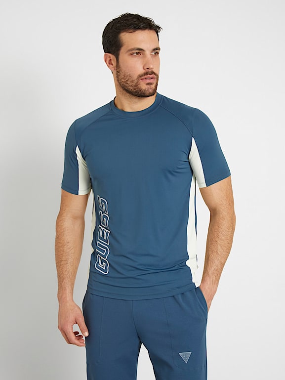 Guess color block best sale shirt