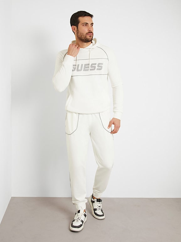 White mesh joggers on sale