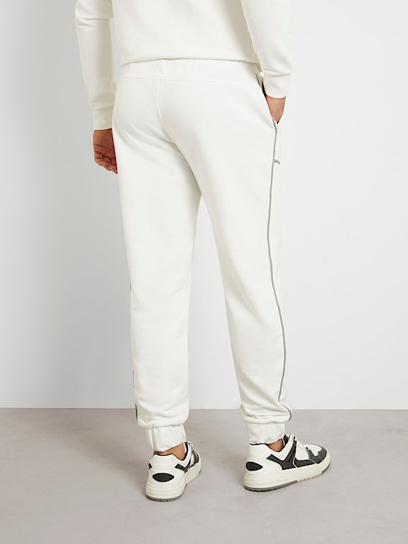 White discount mesh joggers
