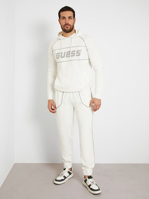 Guess white hoodie hotsell