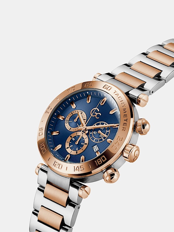 Marciano by GUESS Multifunktionsarmbanduhr GC mit Datumsanzeige und Quarzuhrwerk aus Edelstahl 44 mm Herren